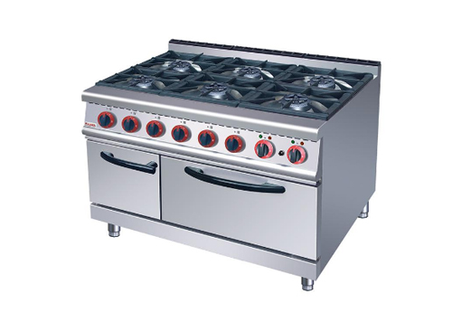 六头燃气煲仔炉连焗炉JZH-TQ-6 六头燃气煲仔炉连焗炉JZH-TQ-6